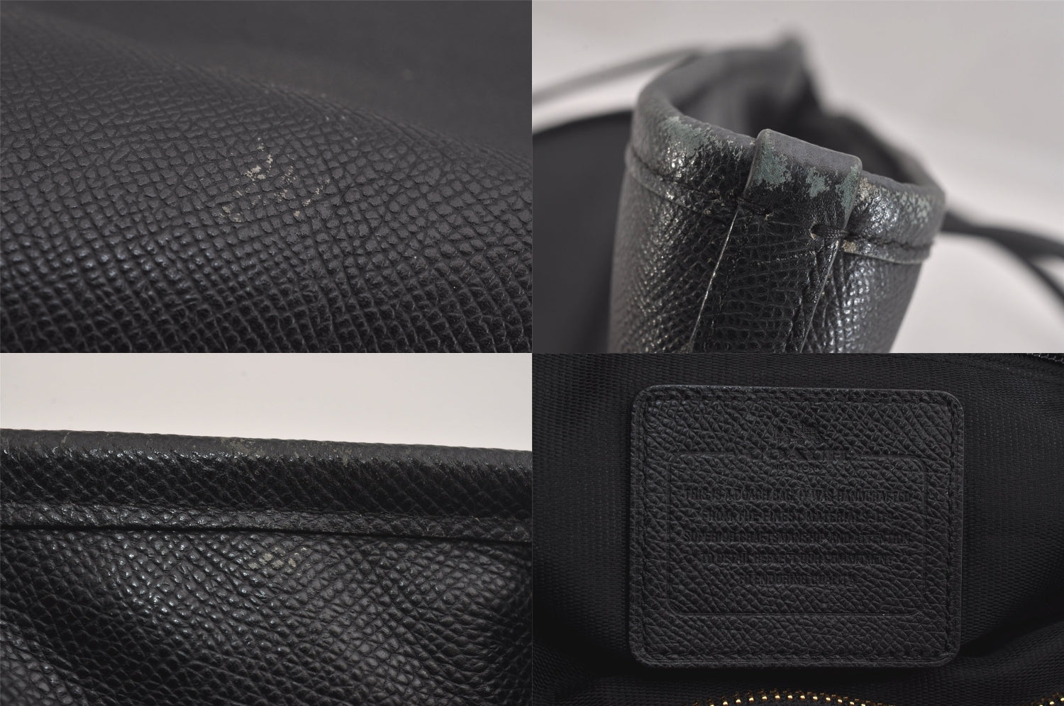Authentic COACH Vintage Shoulder Tote Bag Leather Black 8681M