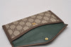 Authentic GUCCI Vintage Long Wallet Purse GG PVC Leather Brown 8682I