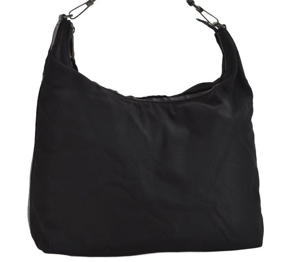 Authentic GUCCI Vintage Shoulder Tote Bag Nylon Leather 0011955 Black 8683I