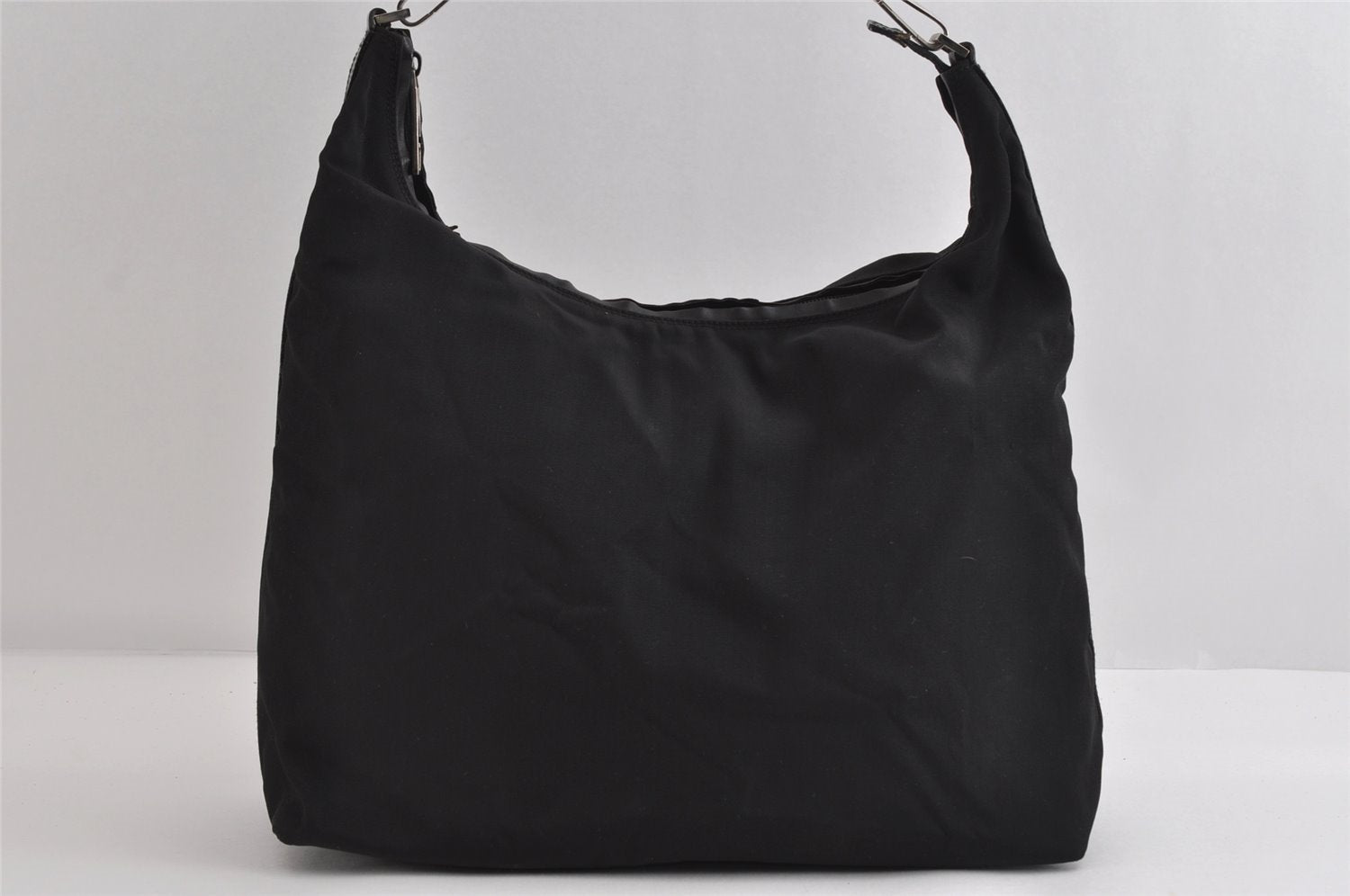 Authentic GUCCI Vintage Shoulder Tote Bag Nylon Leather 0011955 Black 8683I