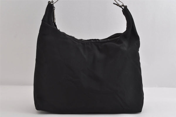 Authentic GUCCI Vintage Shoulder Tote Bag Nylon Leather 0011955 Black 8683I