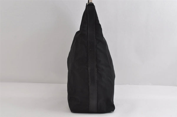 Authentic GUCCI Vintage Shoulder Tote Bag Nylon Leather 0011955 Black 8683I