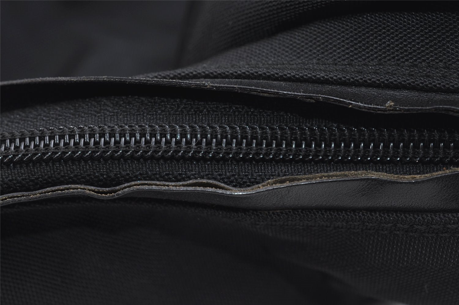 Authentic GUCCI Vintage Shoulder Tote Bag Nylon Leather 0011955 Black 8683I