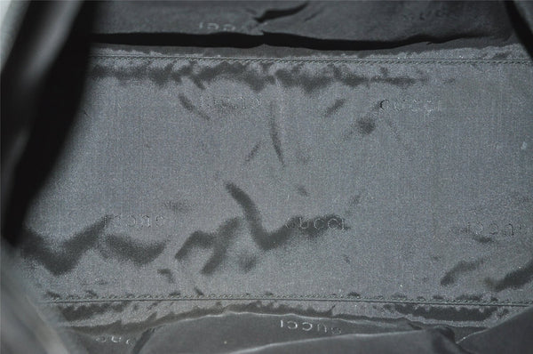 Authentic GUCCI Vintage Shoulder Tote Bag Nylon Leather 0011955 Black 8683I