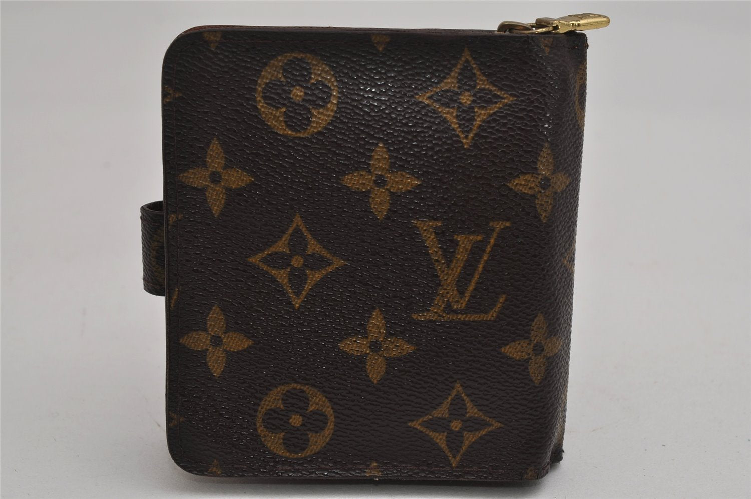 Authentic Louis Vuitton Monogram Compact Zip Bifold Wallet Purse M61667 LV 8683J