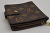 Authentic Louis Vuitton Monogram Compact Zip Bifold Wallet Purse M61667 LV 8683J