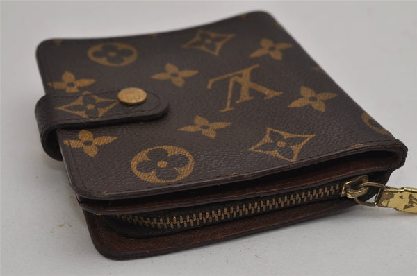 Authentic Louis Vuitton Monogram Compact Zip Bifold Wallet Purse M61667 LV 8683J