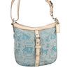 Authentic COACH Shoulder Cross Body Bag Purse Canvas Leather F14036 Blue 8683M