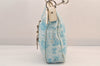 Authentic COACH Shoulder Cross Body Bag Purse Canvas Leather F14036 Blue 8683M