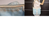 Authentic COACH Shoulder Cross Body Bag Purse Canvas Leather F14036 Blue 8683M