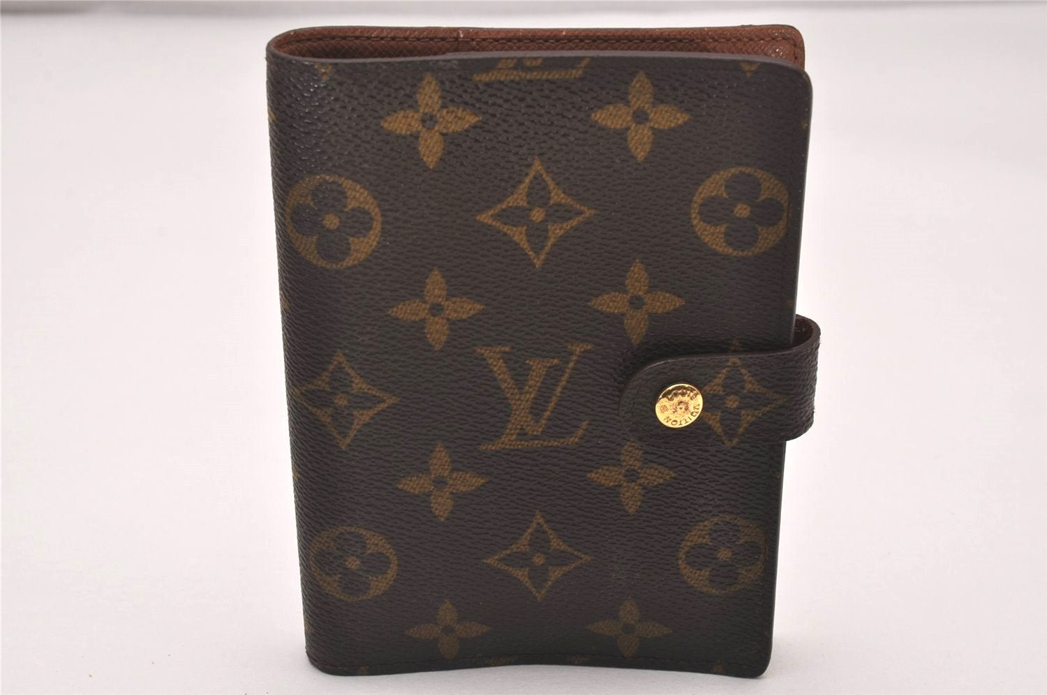 Authentic Louis Vuitton Monogram Agenda PM Notebook Cover R20005 LV 8684I