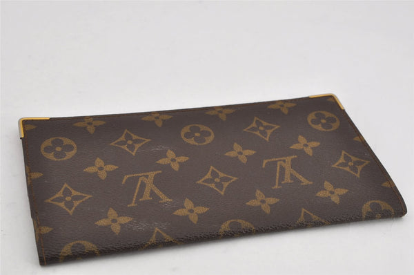 Authentic Louis Vuitton Monogram Porte Chequier Double Wallet Old Model 8685J