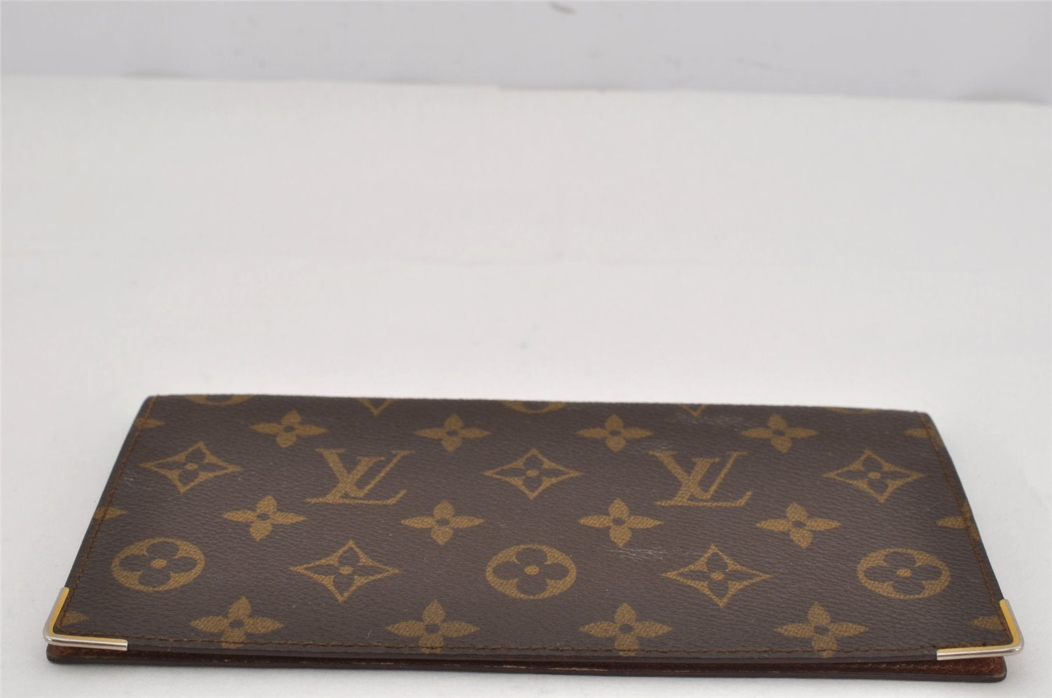 Authentic Louis Vuitton Monogram Porte Chequier Double Wallet Old Model 8685J