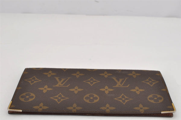 Authentic Louis Vuitton Monogram Porte Chequier Double Wallet Old Model 8685J