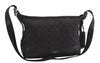 Authentic COACH Signature Shoulder Bag Purse Canvas Leather 25664 Black 8685M