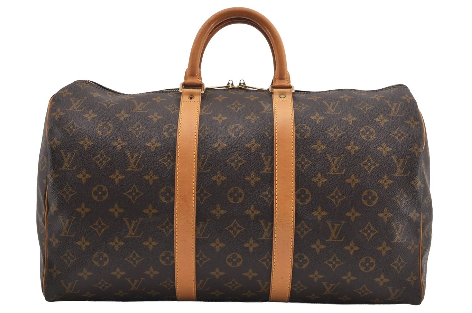 Authentic Louis Vuitton Monogram Keepall 45 Travel Boston Bag M41428 LV 8686I