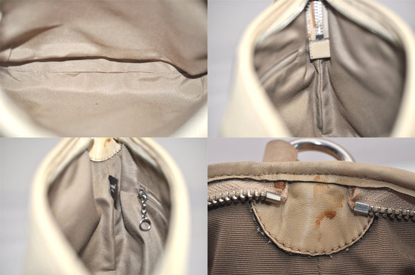 Authentic COACH Vintage Shoulder Cross Body Bag Purse Leather Beige 8687M
