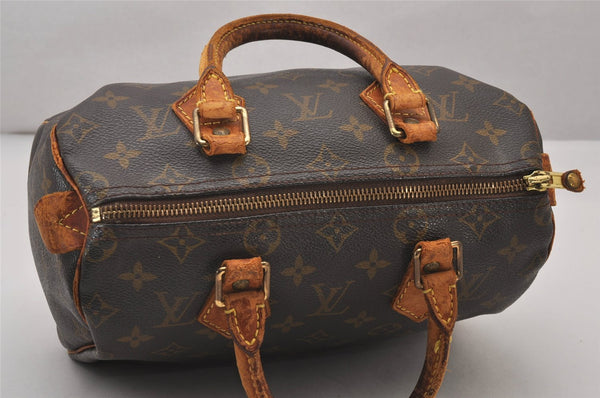 Authentic Louis Vuitton Monogram Speedy 25 Boston Hand Bag M41528 LV 8688I