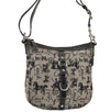 Authentic COACH Shoulder Cross Body Bag Purse Canvas Leather F14036 Black 8688M