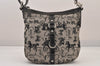 Authentic COACH Shoulder Cross Body Bag Purse Canvas Leather F14036 Black 8688M