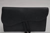 Authentic Christian Dior Saddle 2Way Shoulder Long Wallet Leather Black 8689J