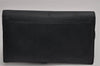 Authentic Christian Dior Saddle 2Way Shoulder Long Wallet Leather Black 8689J