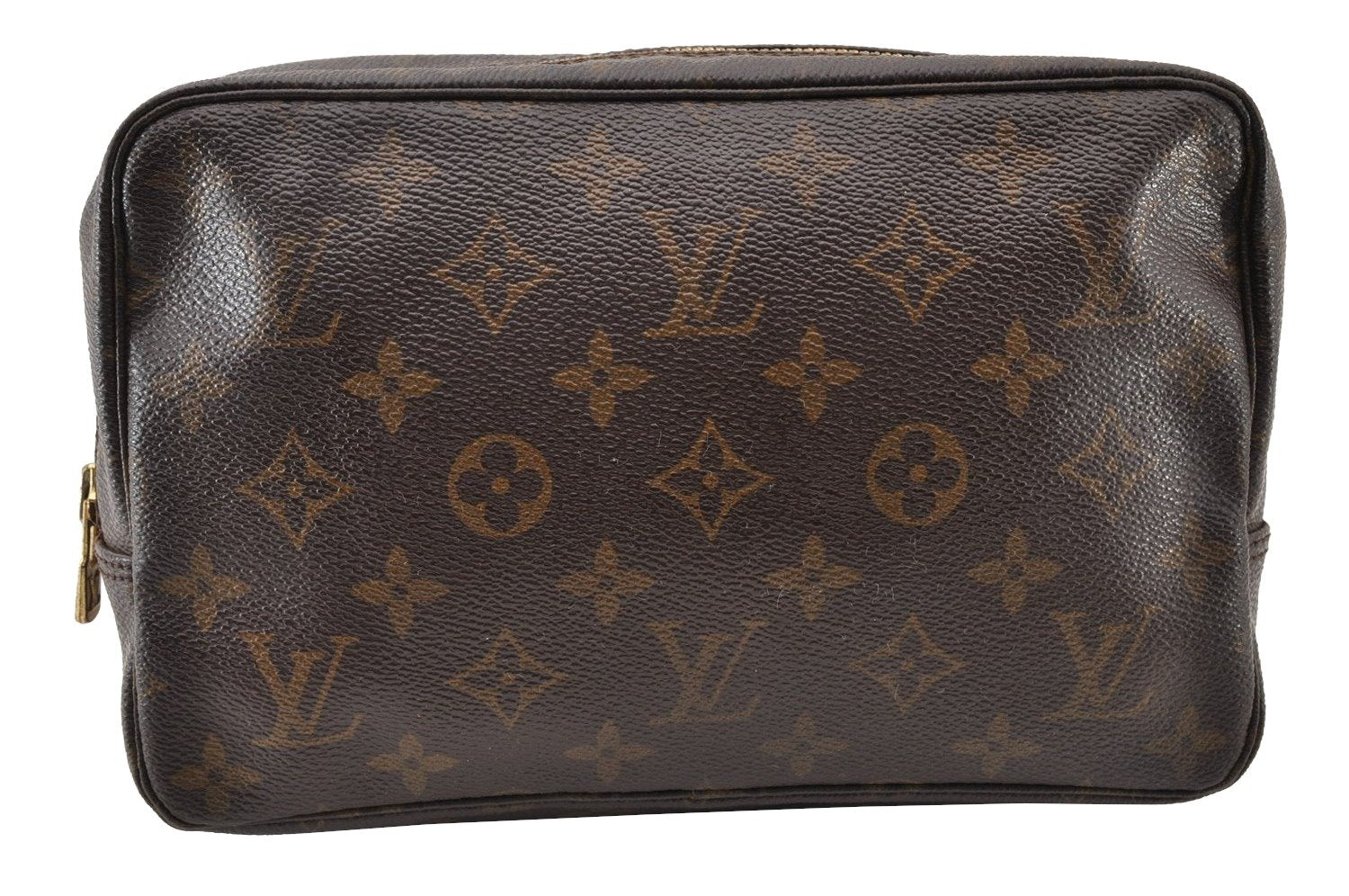 Auth Louis Vuitton Monogram Trousse Toilette 23 Clutch Hand Bag M47524 LV 8690I
