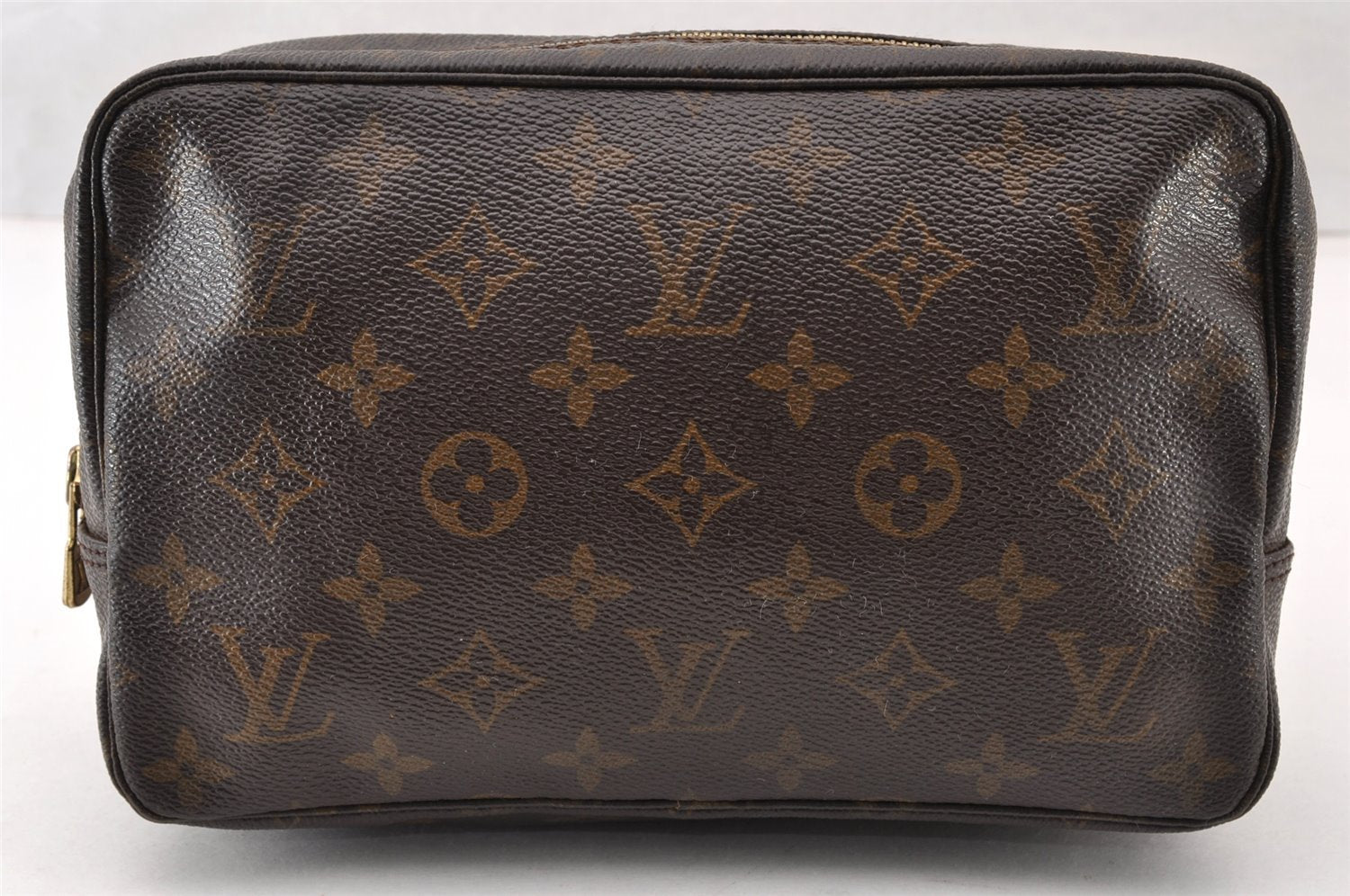 Auth Louis Vuitton Monogram Trousse Toilette 23 Clutch Hand Bag M47524 LV 8690I
