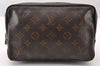 Auth Louis Vuitton Monogram Trousse Toilette 23 Clutch Hand Bag M47524 LV 8690I