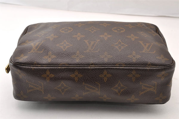 Auth Louis Vuitton Monogram Trousse Toilette 23 Clutch Hand Bag M47524 LV 8690I