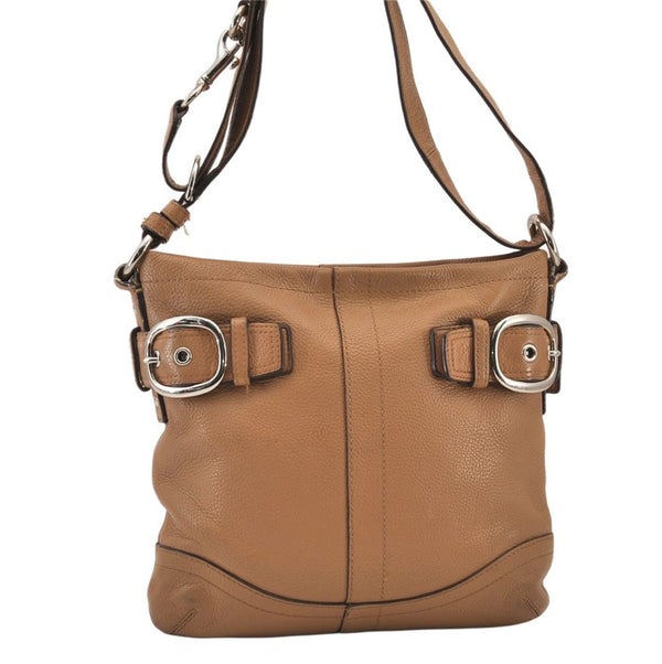 Authentic COACH Vintage Shoulder Cross Body Bag Purse Leather F16514 Beige 8690M