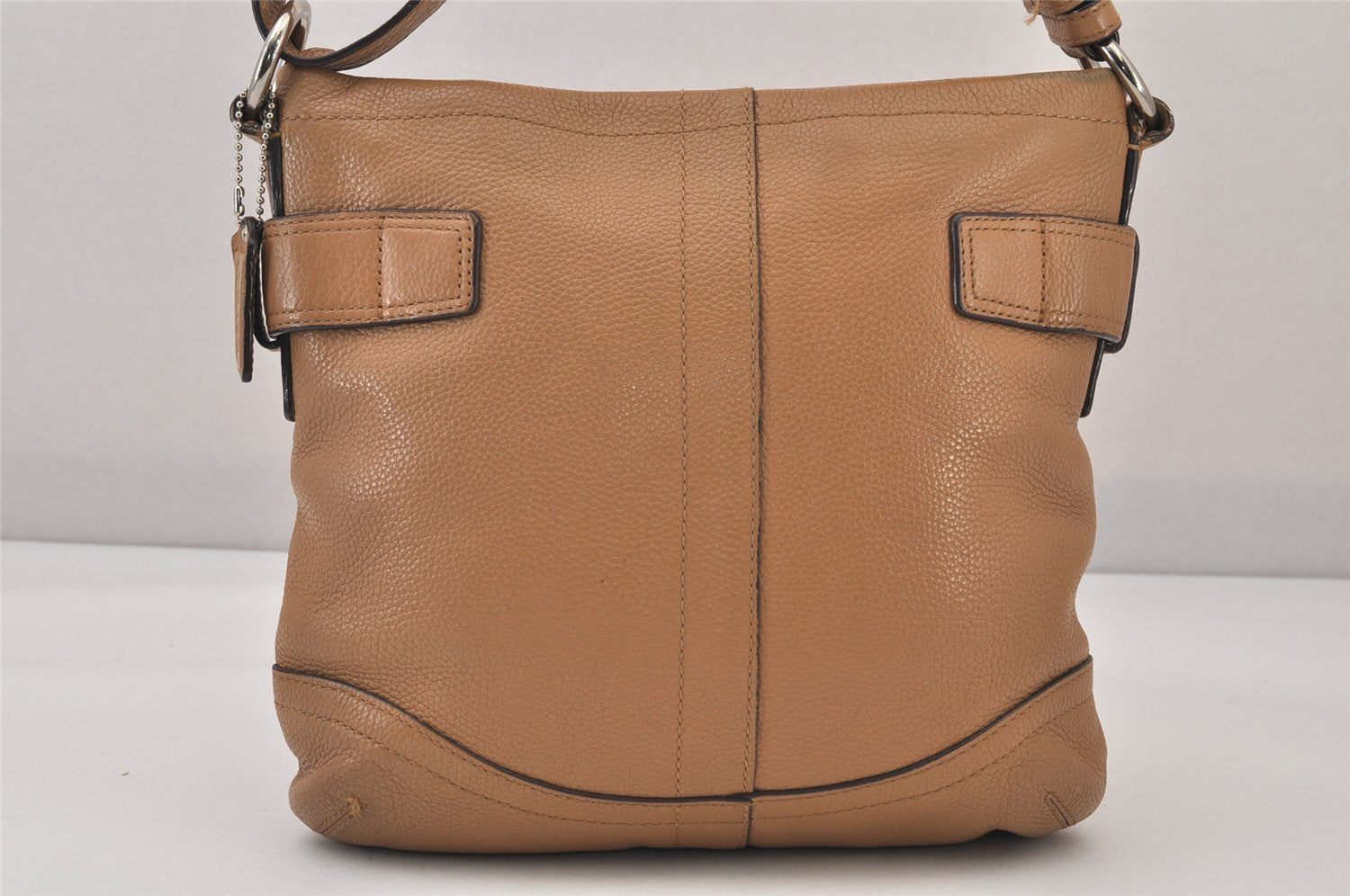 Authentic COACH Vintage Shoulder Cross Body Bag Purse Leather F16514 Beige 8690M