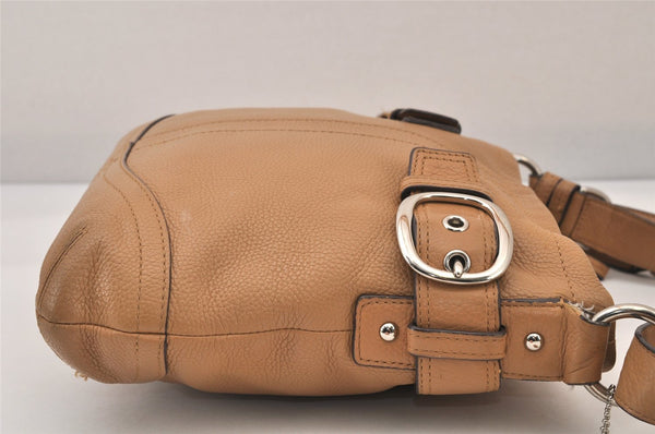 Authentic COACH Vintage Shoulder Cross Body Bag Purse Leather F16514 Beige 8690M