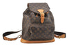 Authentic Louis Vuitton Monogram Montsouris GM Backpack M51135 LV 8691I
