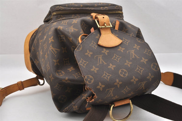 Authentic Louis Vuitton Monogram Montsouris GM Backpack M51135 LV 8691I