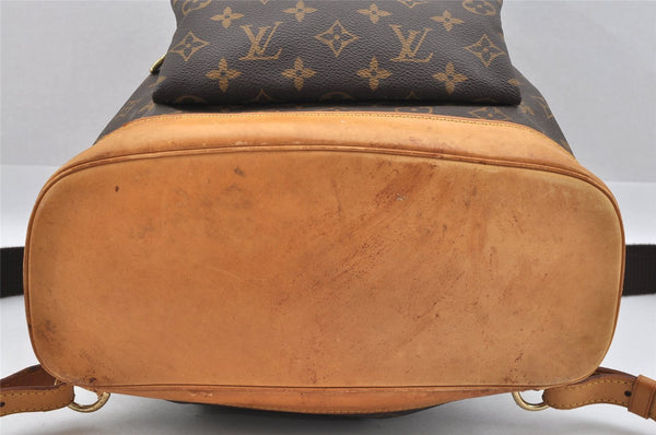 Authentic Louis Vuitton Monogram Montsouris GM Backpack M51135 LV 8691I