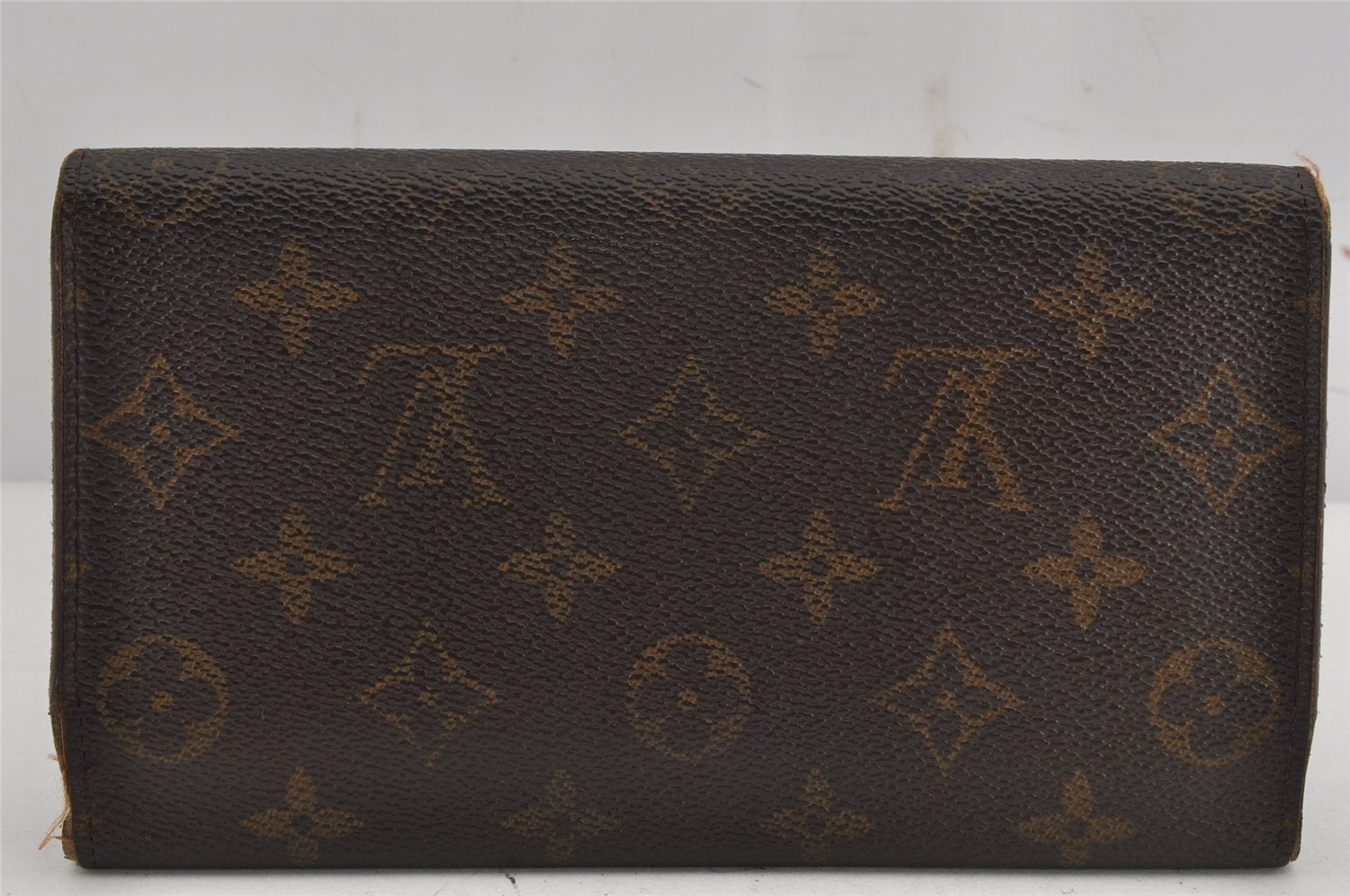 Authentic Louis Vuitton Monogram Porte Tresor International M61215 Wallet 8692J