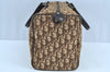 Authentic Christian Dior Trotter Hand Boston Bag Canvas Leather Brown 8693H