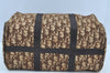 Authentic Christian Dior Trotter Hand Boston Bag Canvas Leather Brown 8693H