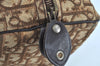 Authentic Christian Dior Trotter Hand Boston Bag Canvas Leather Brown 8693H