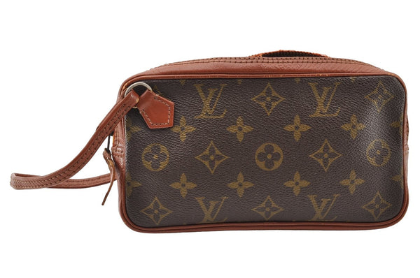 Auth Louis Vuitton Monogram Pochette Sport PM Clutch Bag Old Model Junk 8693I