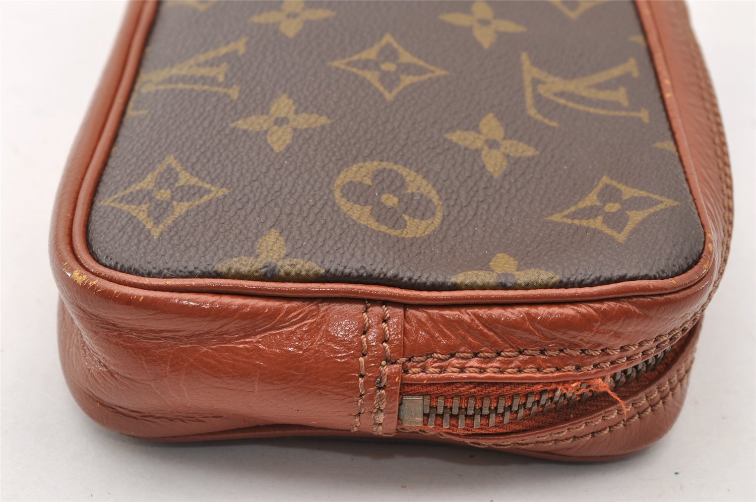 Auth Louis Vuitton Monogram Pochette Sport PM Clutch Bag Old Model Junk 8693I