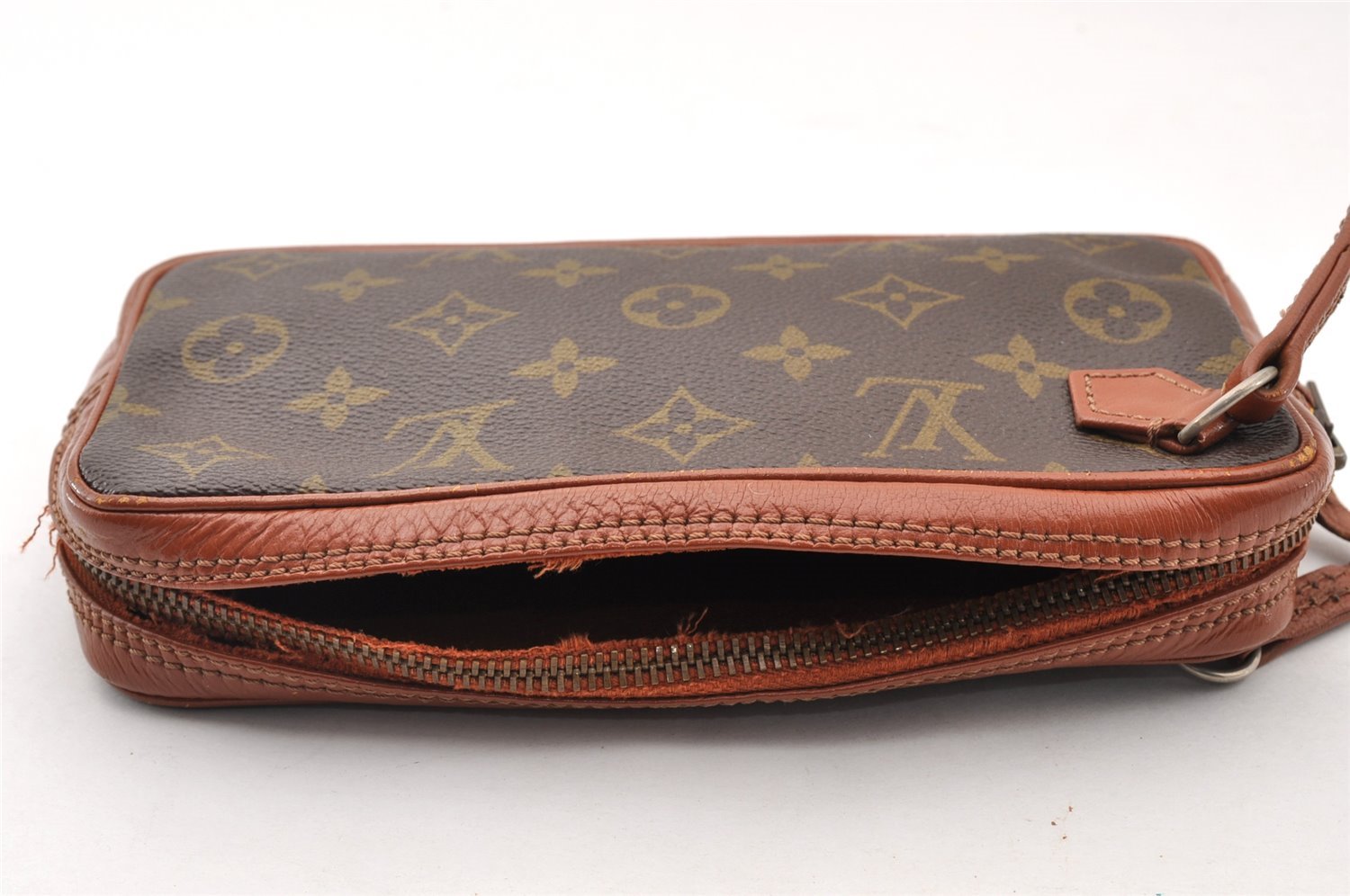 Auth Louis Vuitton Monogram Pochette Sport PM Clutch Bag Old Model Junk 8693I
