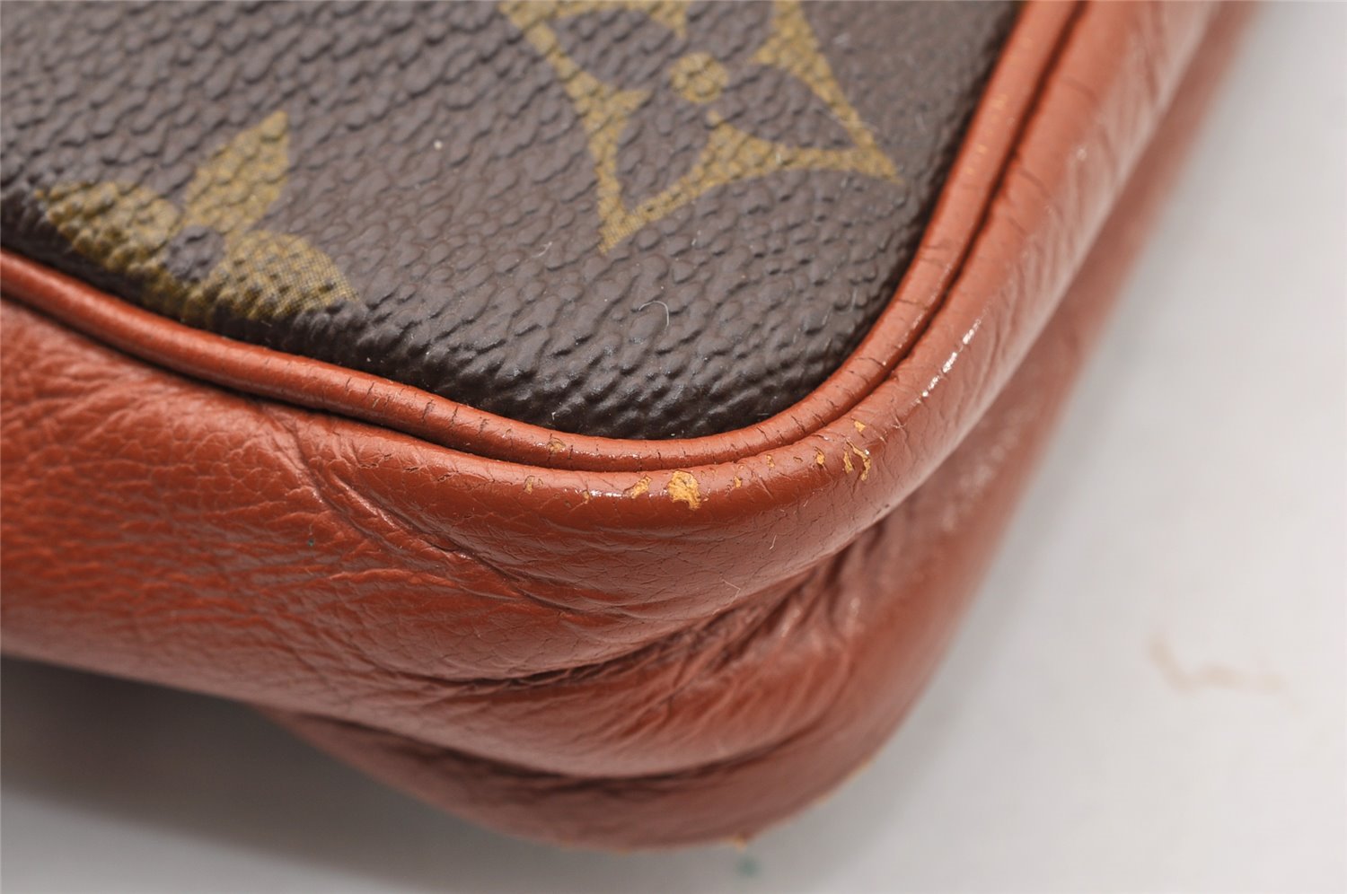 Auth Louis Vuitton Monogram Pochette Sport PM Clutch Bag Old Model Junk 8693I