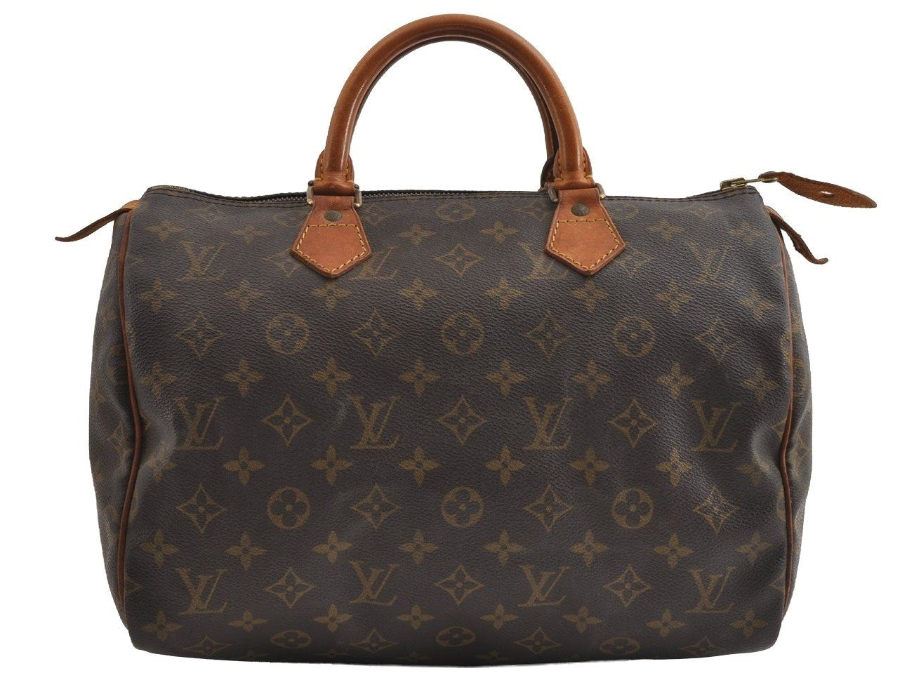 Authentic Louis Vuitton Monogram Speedy 30 Hand Boston Bag M41526 LV 8694I