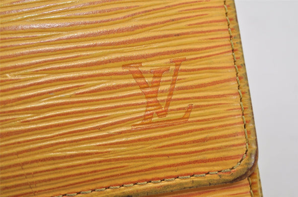 Louis Vuitton Epi Porte Monnaie Billets Cartes Credit Wallet M63489 Yellow 8694J