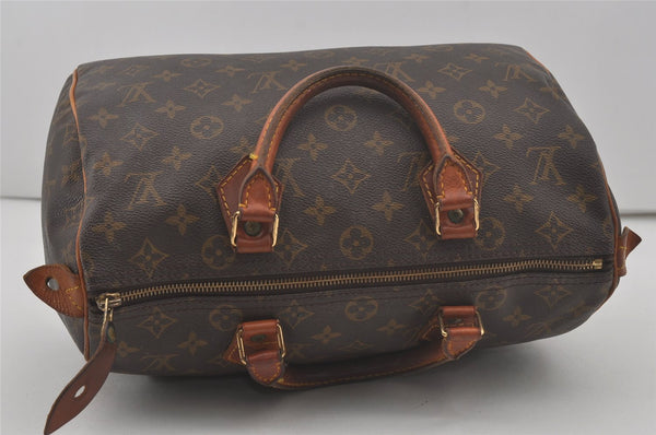 Authentic Louis Vuitton Monogram Speedy 30 Hand Boston Bag M41526 LV 8695I