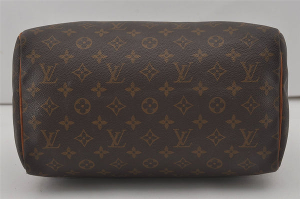 Authentic Louis Vuitton Monogram Speedy 30 Hand Boston Bag M41526 LV 8695I