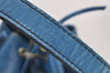 Authentic Louis Vuitton Epi Petit Noe Shoulder Drawstring Bag M44105 Blue 8696I