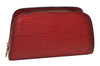 Authentic Louis Vuitton Epi Dauphine Cosmetic Pouch Red M48447 LV 8696J